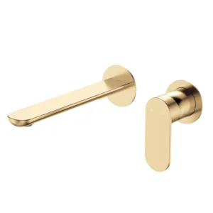 EMPIRE SLIM Basin/Bath Wall Mixer Set Round Plates 200mm