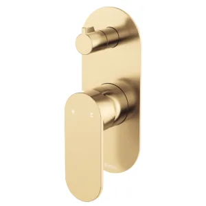 Empire Slim Wall Diverter Mixer, Large Oval Plate, Vertical