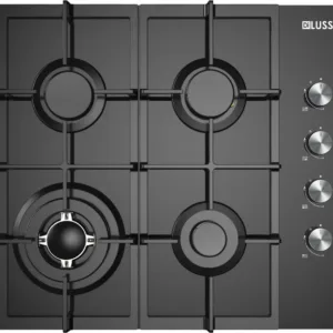 Gas Cooktop - 600mm Black Glass, GC604MBFC