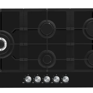 Gas Cooktop - 900mm Black Glass Side Wok Burner, GC905MBSC